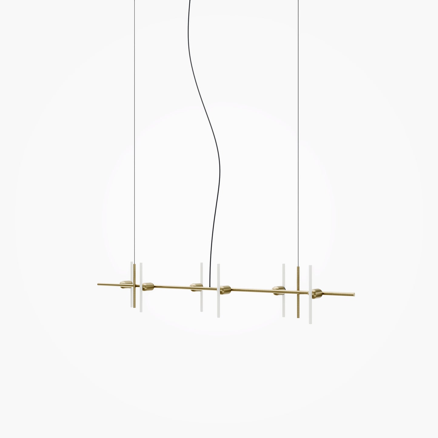 brass chandelier with lamps